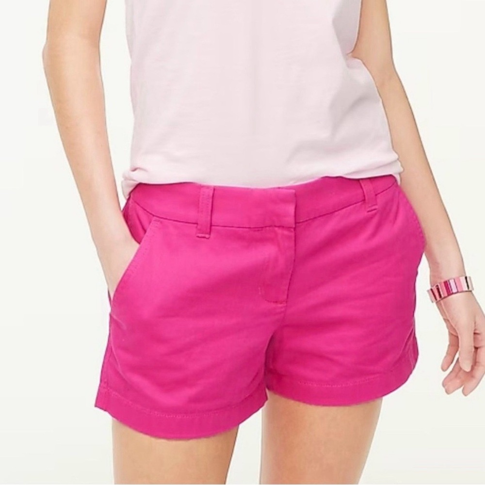 J. Crew Hot Pink Chino Bermuda Shorts